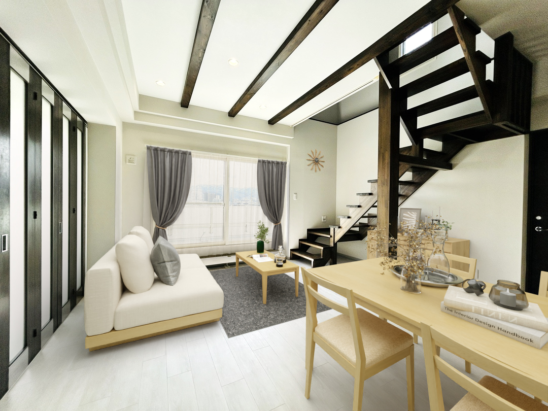 ナチュラル×ブラックでつくる上質モダン空間