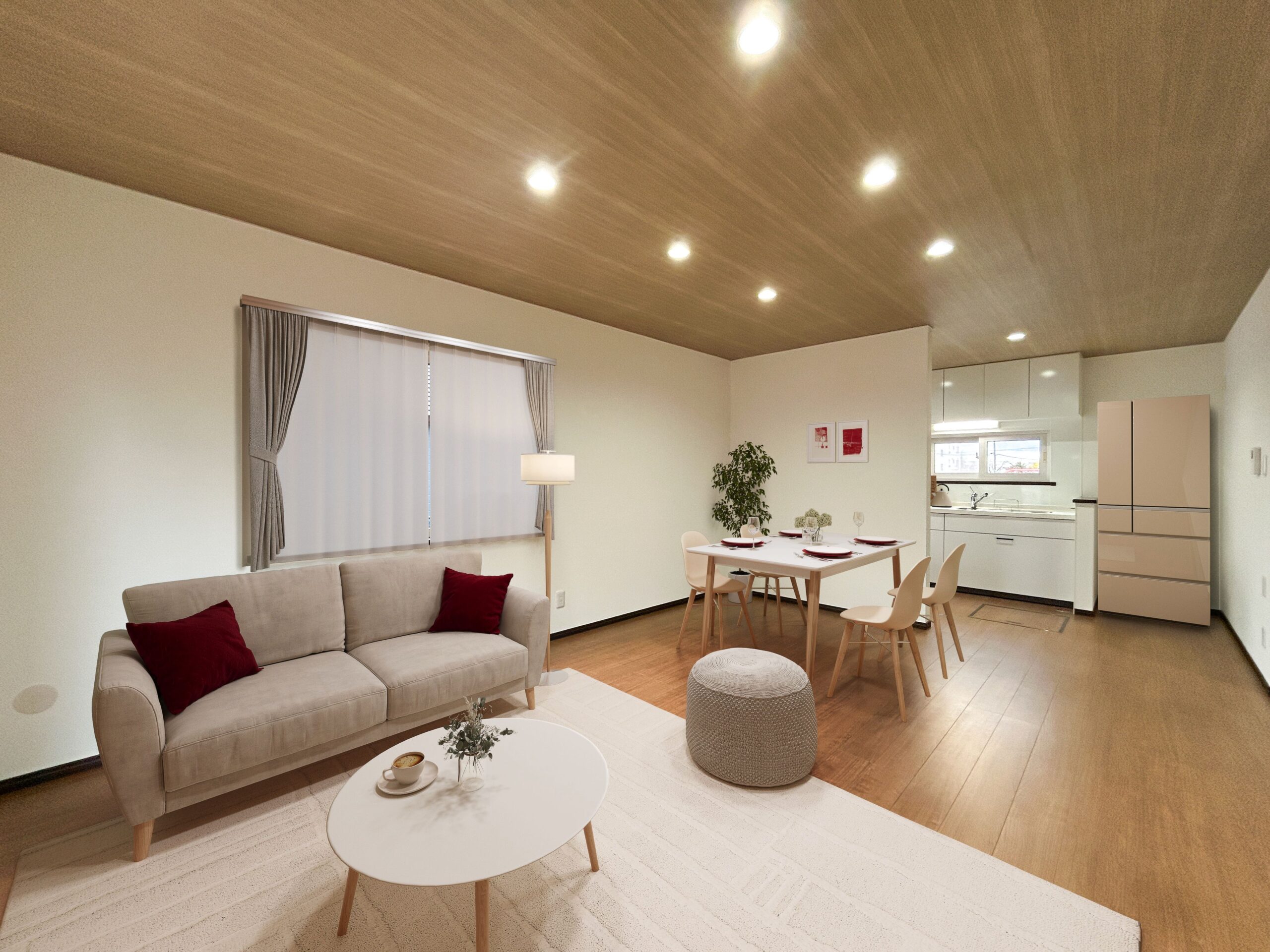 家族の時間が自然と集まる、ナチュラルモダンの家