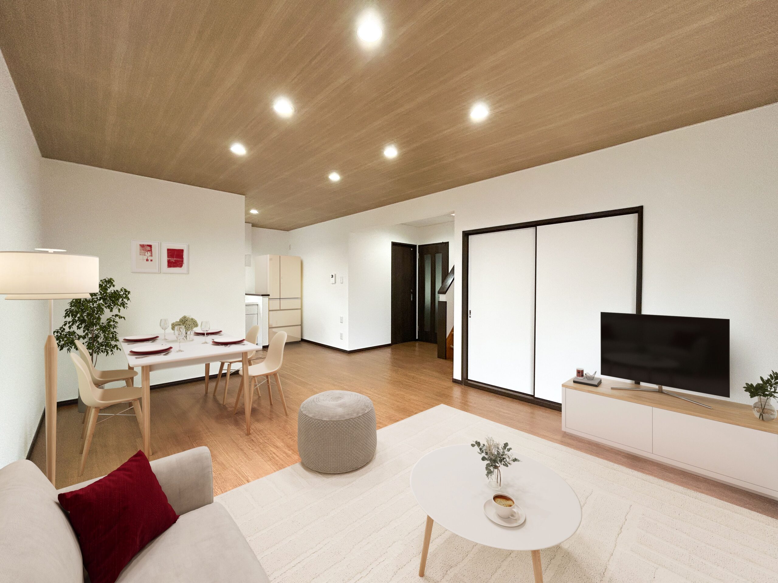 家族の時間が自然と集まる、ナチュラルモダンの家