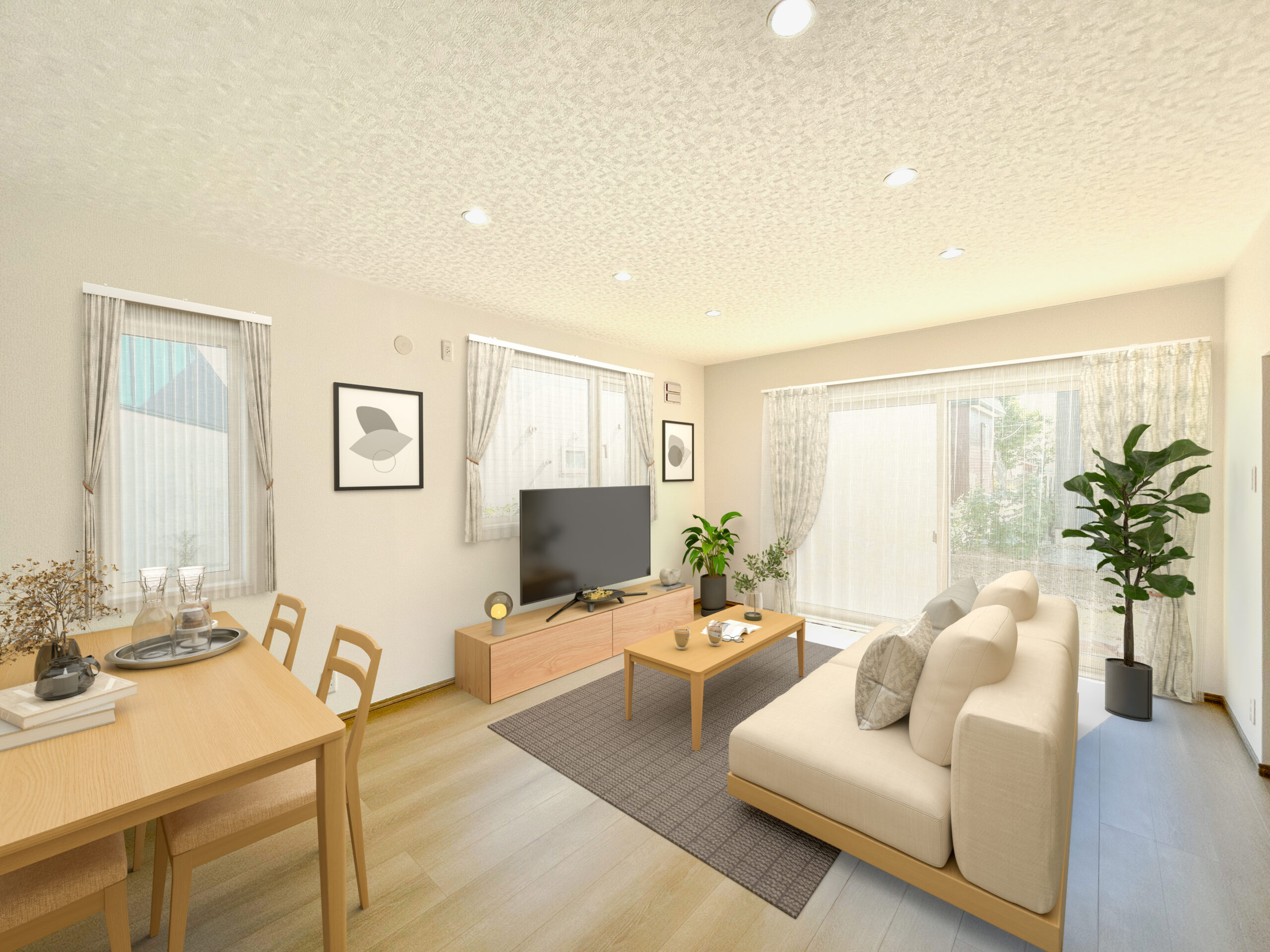 木の質感を活かした、やさしく洗練された暮らし